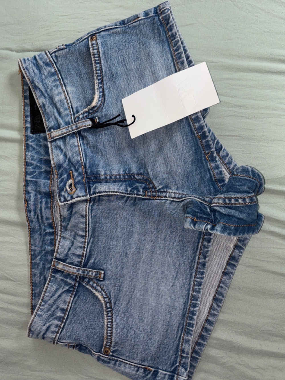 Zara Light Blue Denim Jean Shorts